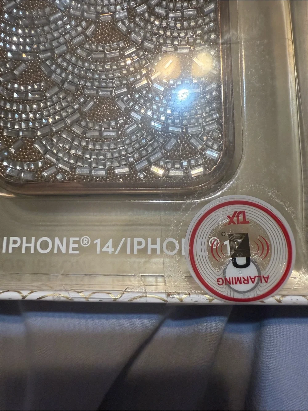 XO Poppy Silver Beaded iPhone Case - Sparkling Rhinestone Design